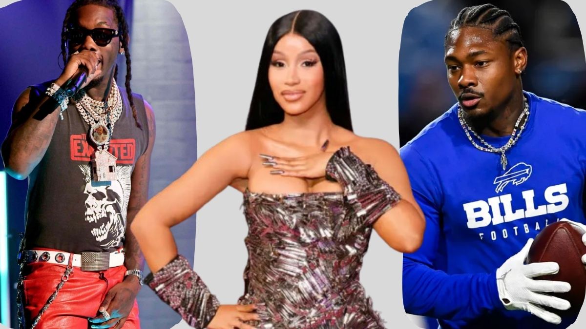 Cardi B picture with Offset and Stefon Diggs