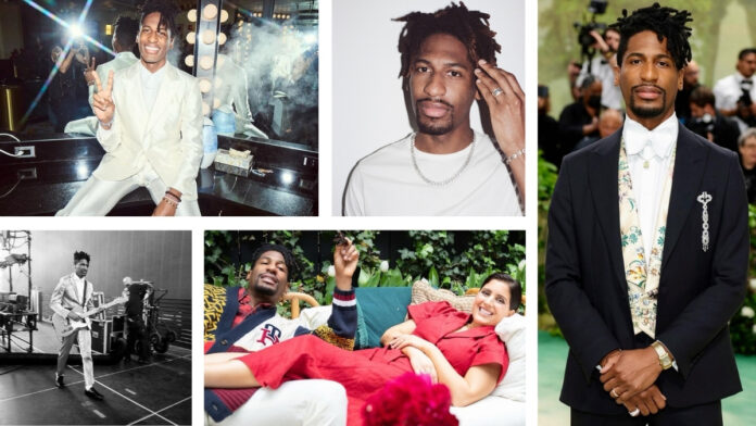 an image collage of Jon Batiste