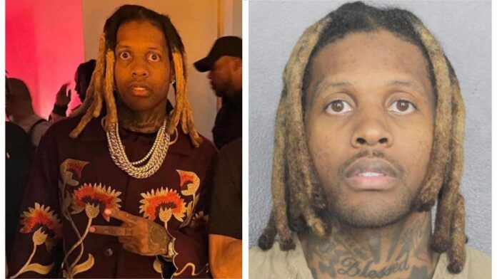 Lil Durk in his mugshot