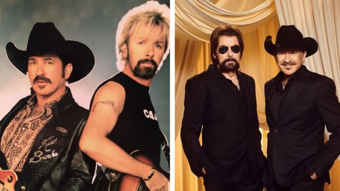 An image collage of Ronnie Dunn and Brooks