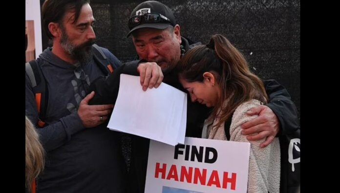 Hannah's father Ryan Kobayashi searching for his lost daughter