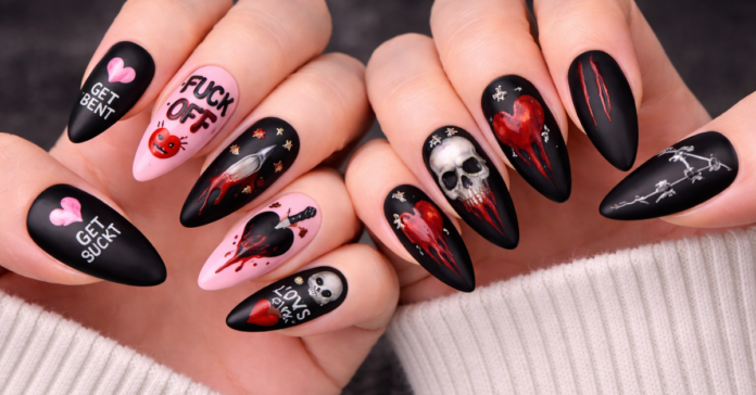 Anti Love Nail art