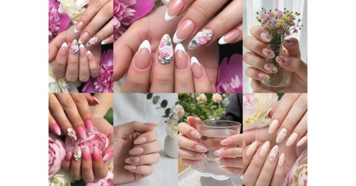 Floral Accent Nails