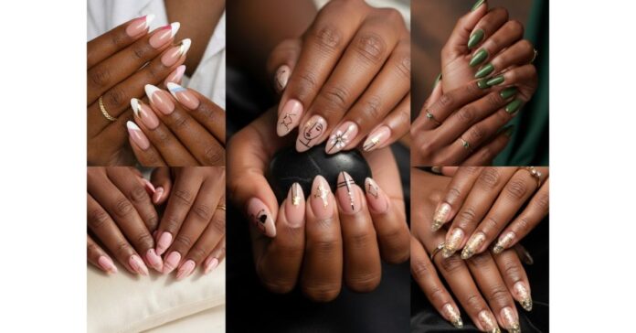 almond nail ideas for black women