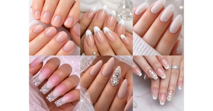 crystal charm nails