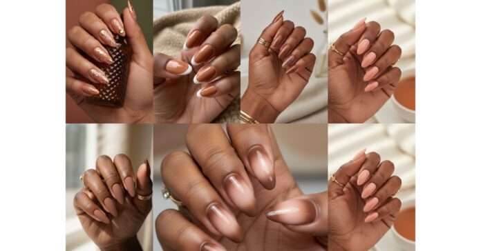 nude nail ideas for dark skin