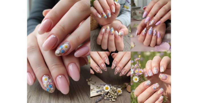 wildflower nail ideas